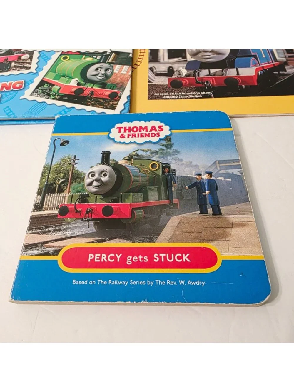 3 Vtg Mix Thomas the Train Board Paperback Books Percy Traveling Tales ABC